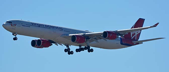 Virgin Atlantic Airbus A340-642 G-VFIT, Phoenix Sky Harbor, October 16, 2017